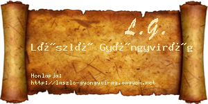 László Gyöngyvirág névjegykártya