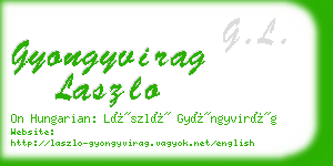 gyongyvirag laszlo business card